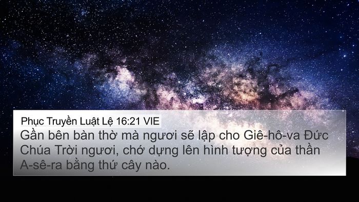 Phục Truyền Luật Lệ 16:21 VIE Bible Verse Image