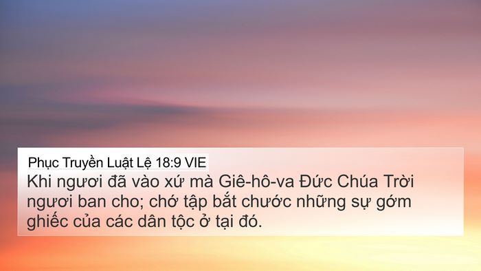 Phục Truyền Luật Lệ 18:9 VIE Bible Verse Image