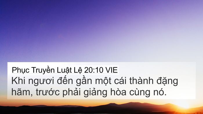 Phục Truyền Luật Lệ 20:10 VIE Bible Verse Image