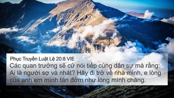 Phục Truyền Luật Lệ 20:8 VIE Bible Verse Image