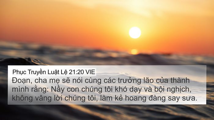 Phục Truyền Luật Lệ 21:20 VIE Bible Verse Image