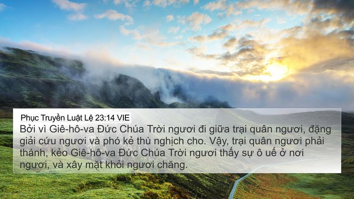 Phục Truyền Luật Lệ 23:14 VIE Bible Verse Image