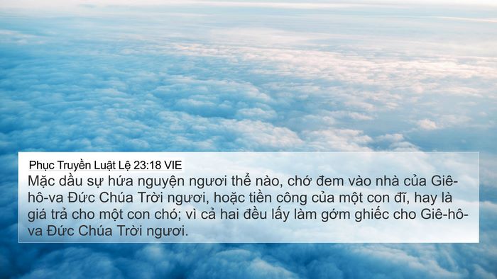 Phục Truyền Luật Lệ 23:18 VIE Bible Verse Image