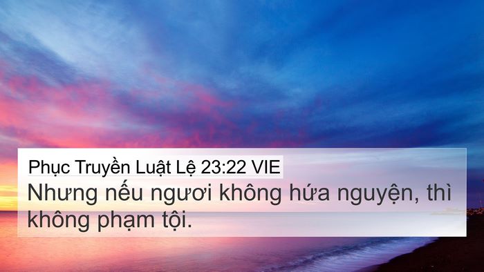 Phục Truyền Luật Lệ 23:22 VIE Bible Verse Image