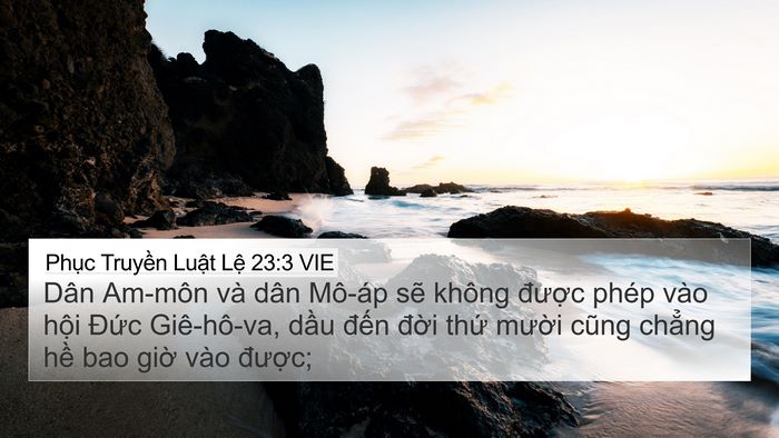 Phục Truyền Luật Lệ 23:3 VIE Bible Verse Image