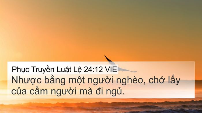 Phục Truyền Luật Lệ 24:12 VIE Bible Verse Image