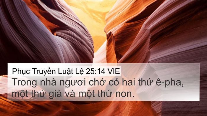 Phục Truyền Luật Lệ 25:14 VIE 4K Wallpaper - Trong nhà ngươi chớ có hai thứ ê-pha, - 4K Wallpaper Bible Verse