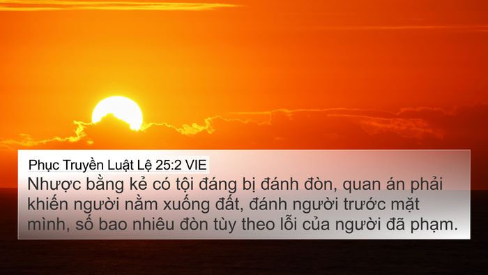 Phục Truyền Luật Lệ 25:2 VIE Bible Verse Image
