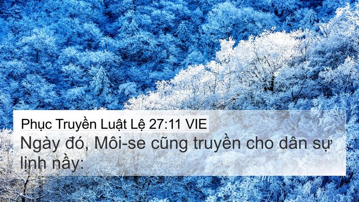Phục Truyền Luật Lệ 27:11 VIE Bible Verse Image