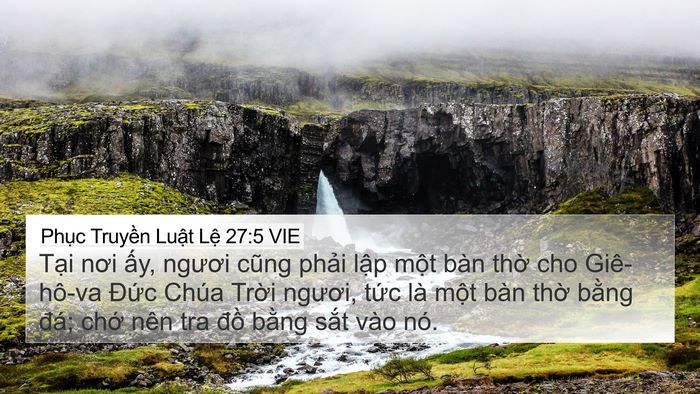 Phục Truyền Luật Lệ 27:5 VIE Bible Verse Image