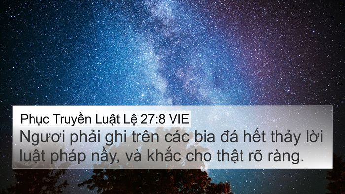 Phục Truyền Luật Lệ 27:8 VIE Bible Verse Image