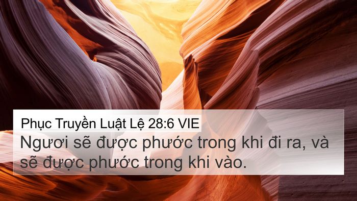 Phục Truyền Luật Lệ 28:6 VIE Bible Verse Image