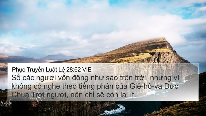 Phục Truyền Luật Lệ 28:62 VIE Bible Verse Image