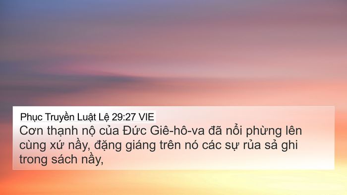 Phục Truyền Luật Lệ 29:27 VIE Bible Verse Image