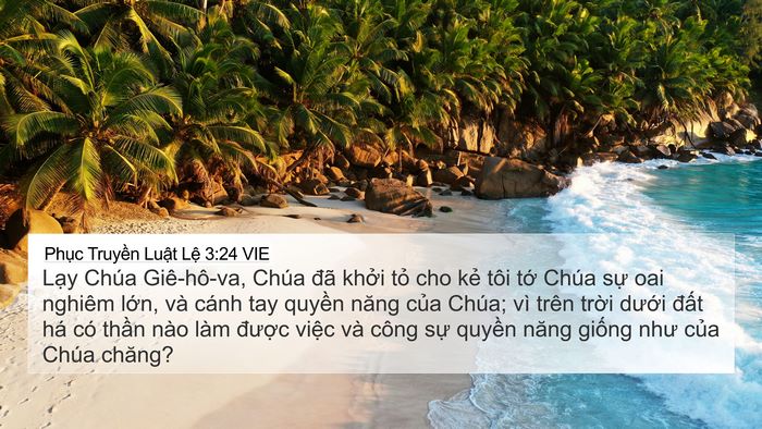 Phục Truyền Luật Lệ 3:24 VIE Bible Verse Image