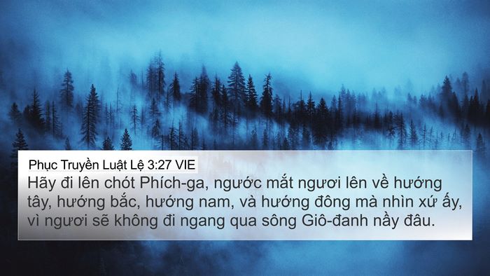 Phục Truyền Luật Lệ 3:27 VIE Bible Verse Image