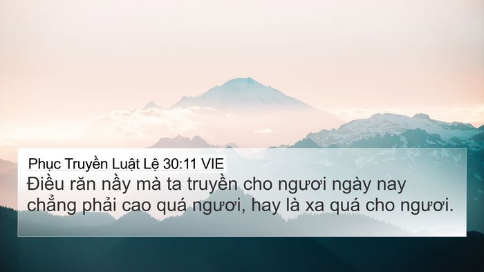 Phục Truyền Luật Lệ 30:11 VIE Bible Verse Image