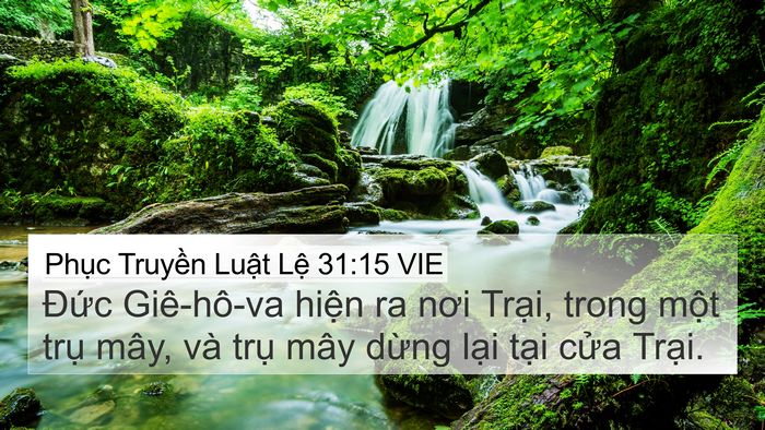 Phục Truyền Luật Lệ 31:15 VIE Bible Verse Image