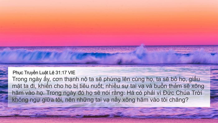 Phục Truyền Luật Lệ 31:17 VIE Bible Verse Image