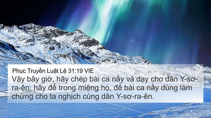 Phục Truyền Luật Lệ 31:19 VIE Bible Verse Image
