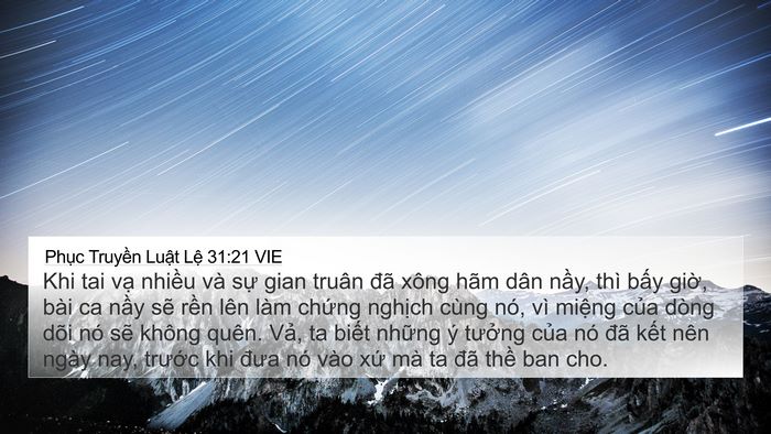 Phục Truyền Luật Lệ 31:21 VIE Bible Verse Image