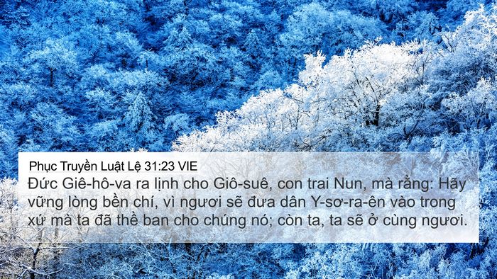 Phục Truyền Luật Lệ 31:23 VIE Bible Verse Image