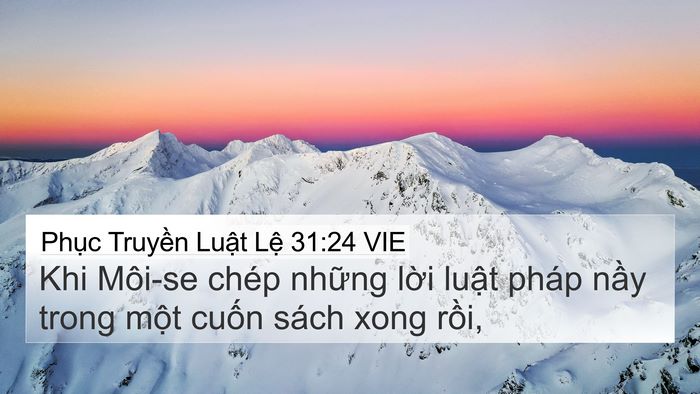 Phục Truyền Luật Lệ 31:24 VIE Bible Verse Image