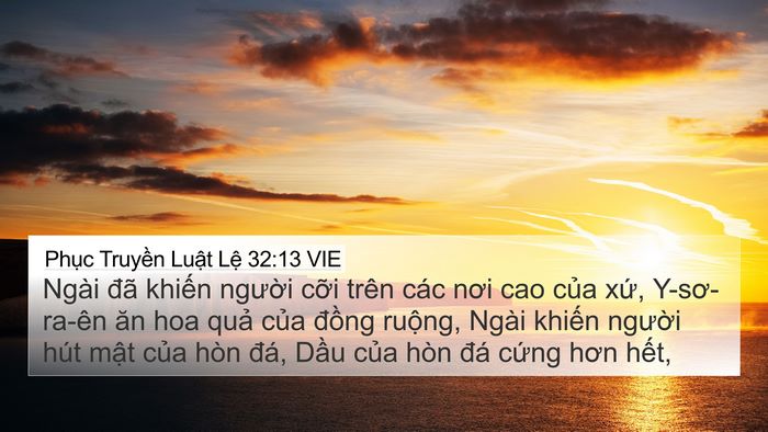 Phục Truyền Luật Lệ 32:13 VIE Bible Verse Image
