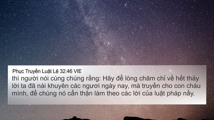 Phục Truyền Luật Lệ 32:46 VIE Bible Verse Image