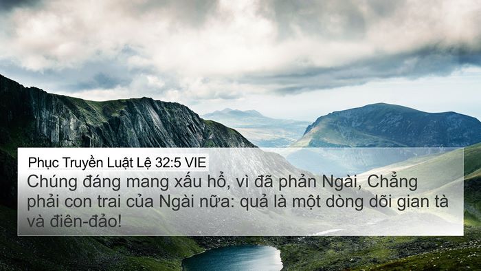 Phục Truyền Luật Lệ 32:5 VIE Bible Verse Image