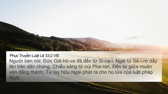 Phục Truyền Luật Lệ 33:2 VIE Bible Verse Image