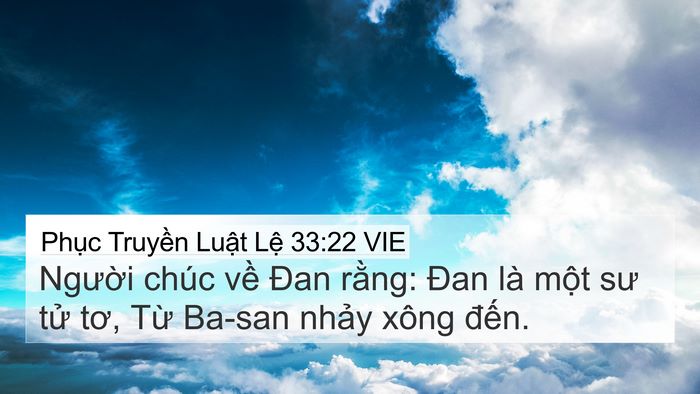 Phục Truyền Luật Lệ 33:22 VIE Bible Verse Image