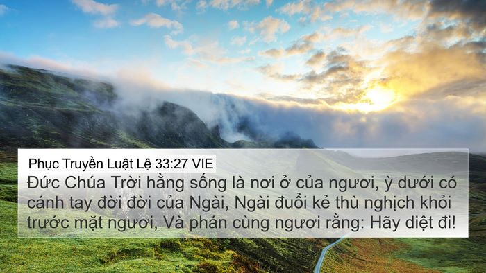 Phục Truyền Luật Lệ 33:27 VIE Bible Verse Image