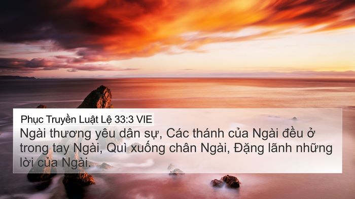 Phục Truyền Luật Lệ 33:3 VIE Bible Verse Image
