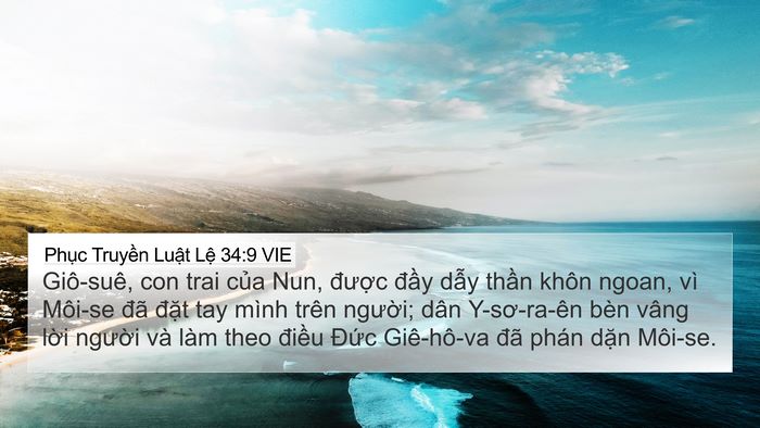 Phục Truyền Luật Lệ 34:9 VIE Bible Verse Image