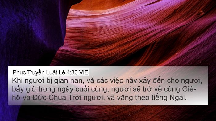 Phục Truyền Luật Lệ 4:30 VIE Bible Verse Image