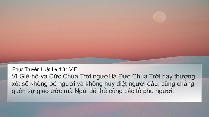 Phục Truyền Luật Lệ 4:31 VIE Bible Verse Image