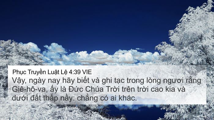 Phục Truyền Luật Lệ 4:39 VIE Bible Verse Image