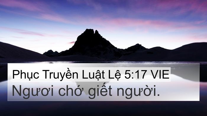 Phục Truyền Luật Lệ 5:17 VIE Bible Verse Image