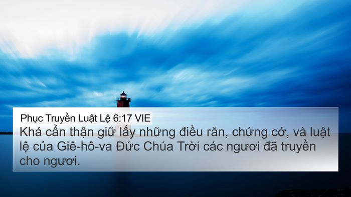 Phục Truyền Luật Lệ 6:17 VIE Bible Verse Image