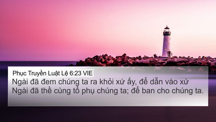 Phục Truyền Luật Lệ 6:23 VIE 4K Wallpaper - Ngài đã đem chúng ta ra khỏi xứ ấy, - 4K Wallpaper Bible Verse