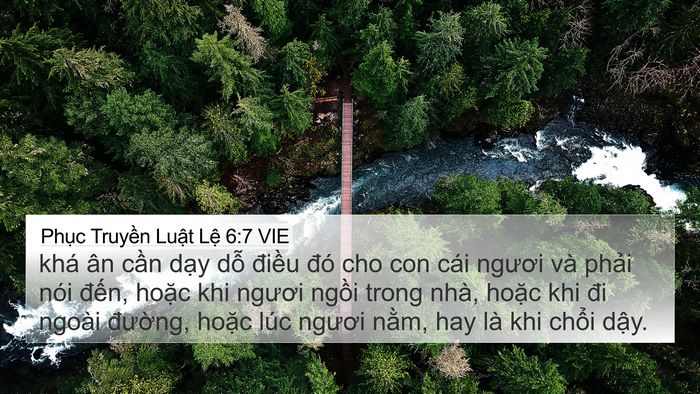 Phục Truyền Luật Lệ 6:7 VIE Bible Verse Image
