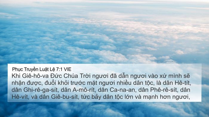 Phục Truyền Luật Lệ 7:1 VIE Bible Verse Image