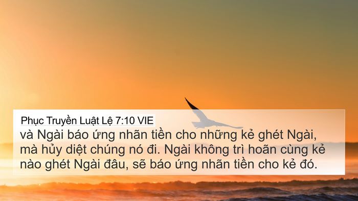 Phục Truyền Luật Lệ 7:10 VIE 4K Wallpaper - và Ngài báo ứng nhãn tiền cho những - 4K Wallpaper Bible Verse