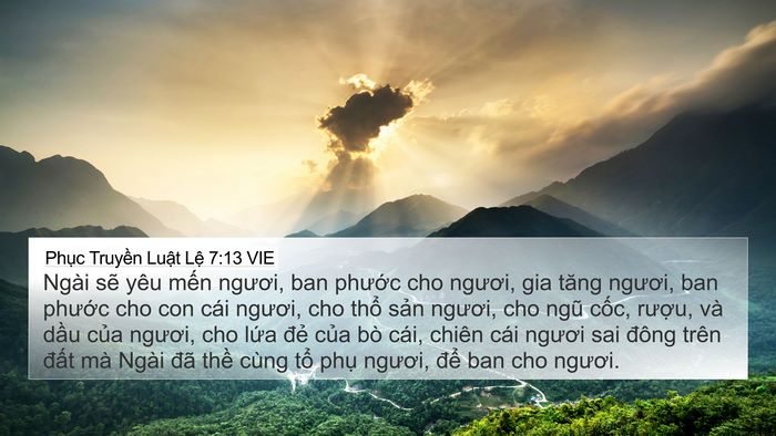 Phục Truyền Luật Lệ 7:13 VIE Bible Verse Image