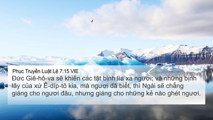 Phục Truyền Luật Lệ 7:15 VIE 4K Wallpaper - Đức Giê-hô-va sẽ khiến các tật bịnh - 4K Wallpaper Bible Verse