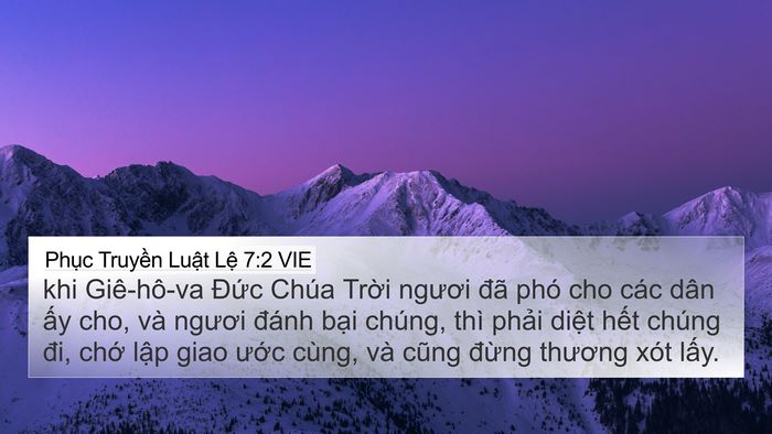 Phục Truyền Luật Lệ 7:2 VIE Bible Verse Image