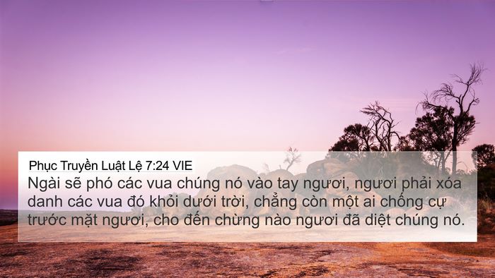Phục Truyền Luật Lệ 7:24 VIE Bible Verse Image