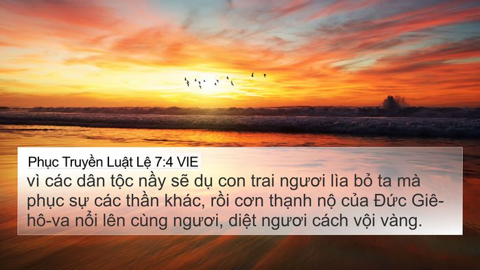 Phục Truyền Luật Lệ 7:4 VIE Bible Verse Image