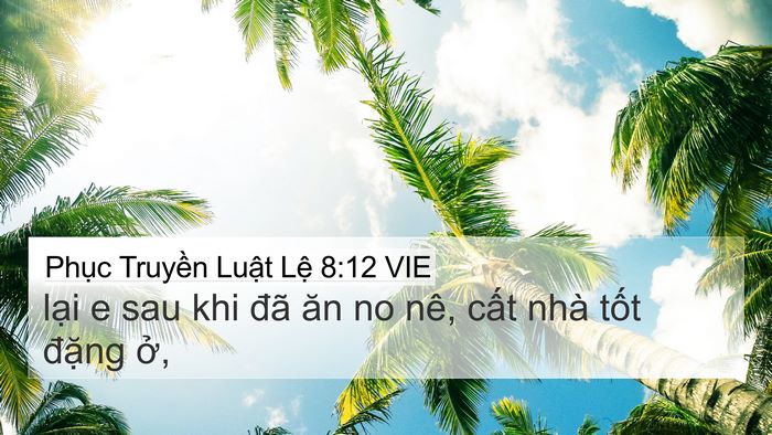 Phục Truyền Luật Lệ 8:12 VIE Bible Verse Image